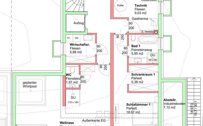 Grundriss ug Haus B 16